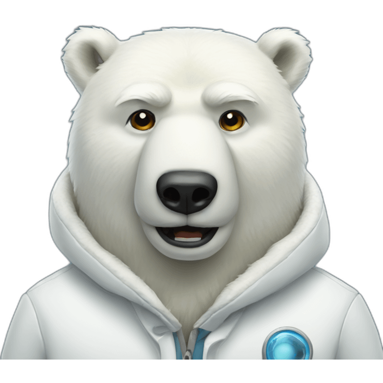 polar bear scientist emoji