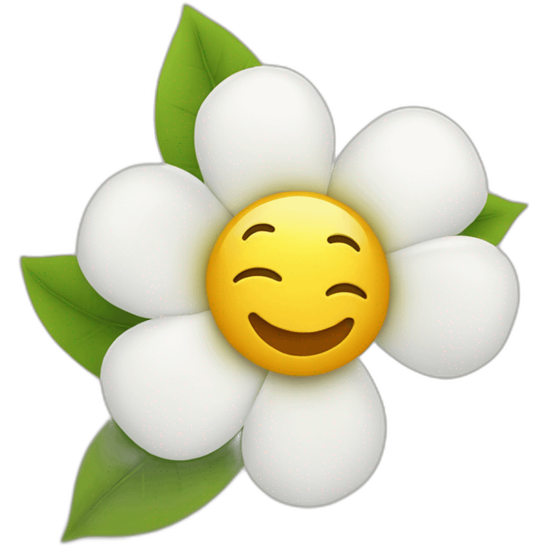 Flower with a smile emoji