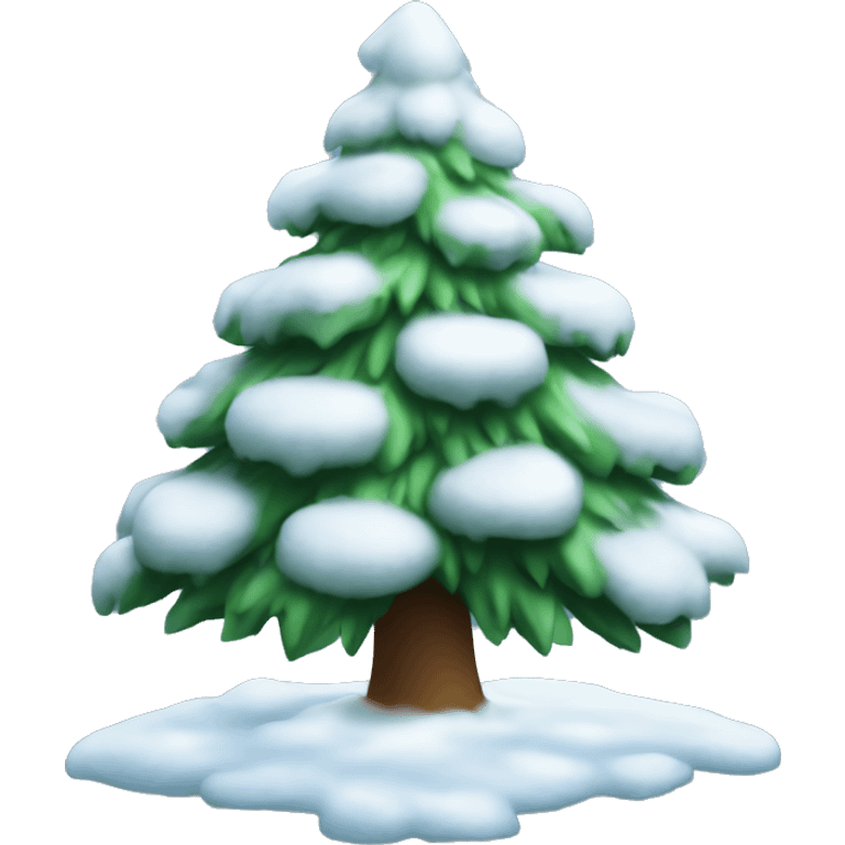 snowy christmas tree emoji