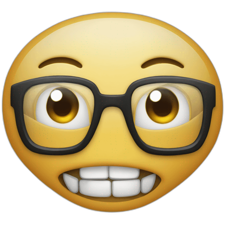 Wonky Glasses buck teeth emoji