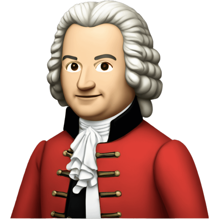 johann sebastian bach standing with red jacket emoji