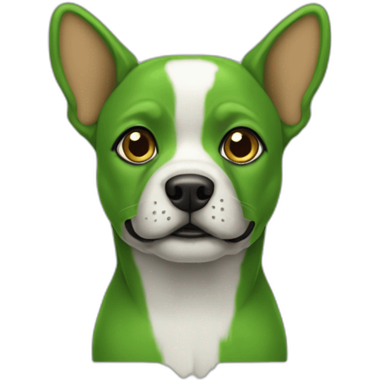 Perro verde emoji