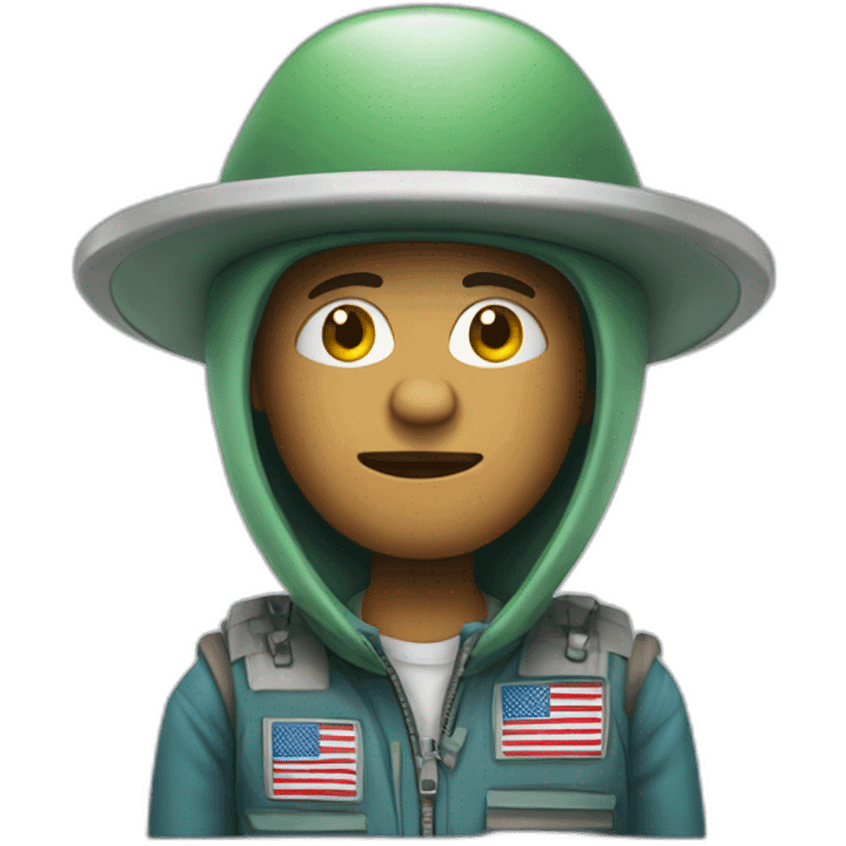 illegal aliens from space crossing USA border emoji