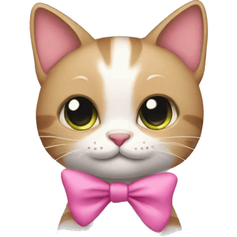 cat with a pink bow emoji