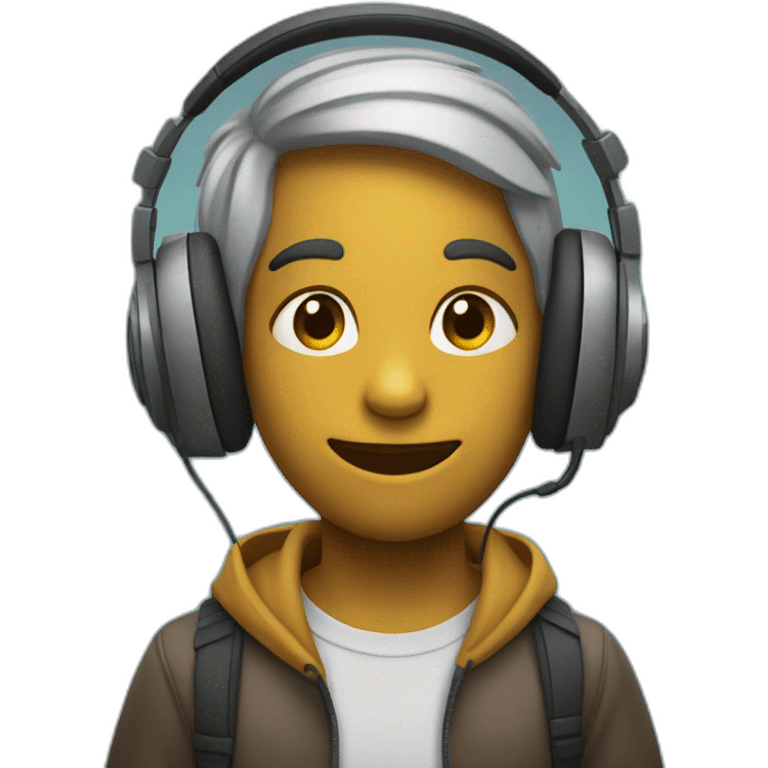 Una letra C con auriculares emoji