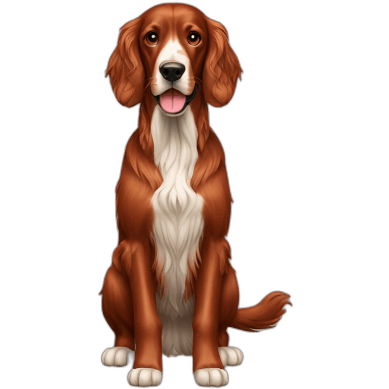 Dog irish setter full body emoji