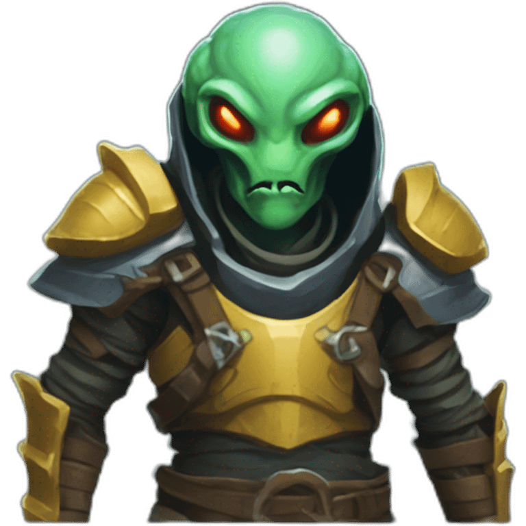 alien warrior scifi roguelike rpg style inspired by slay thee spire emoji