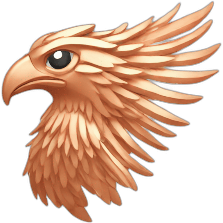 Rose Gold Phoenix Head emoji