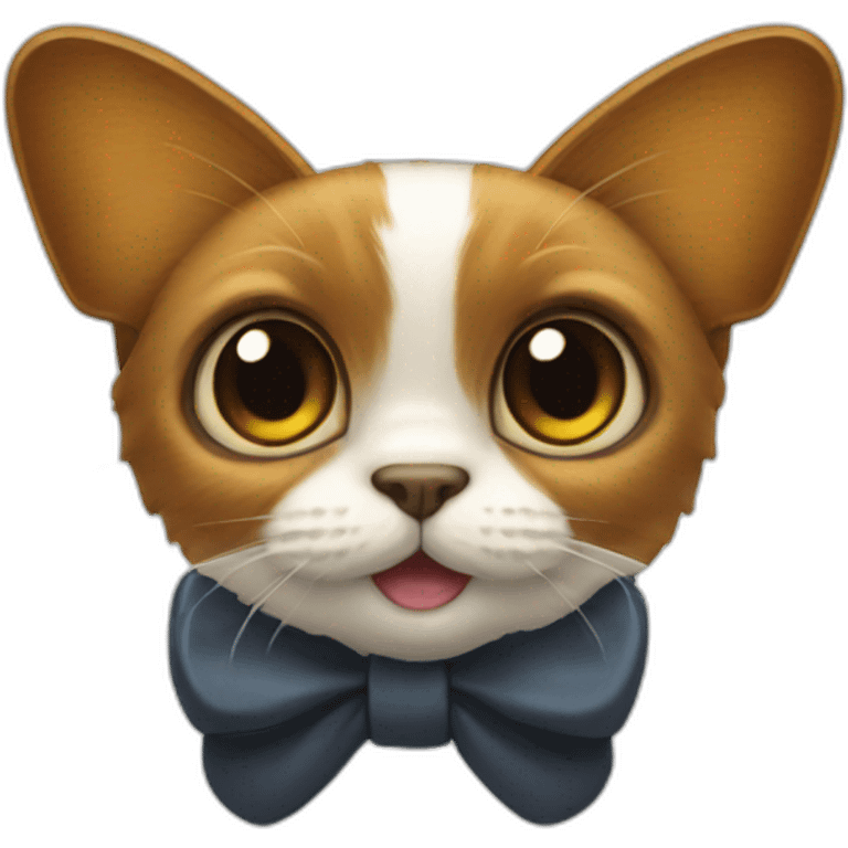 Chat avec noeud papillon emoji