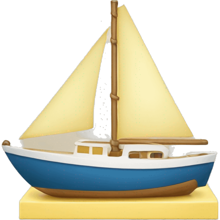 sail boat on butter block emoji