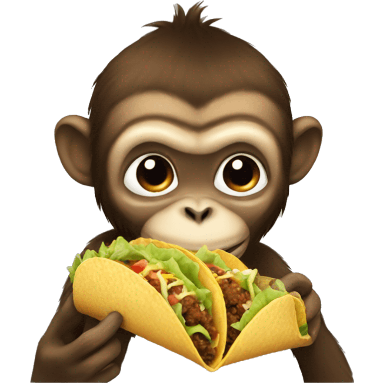 Monkey eating taco emoji