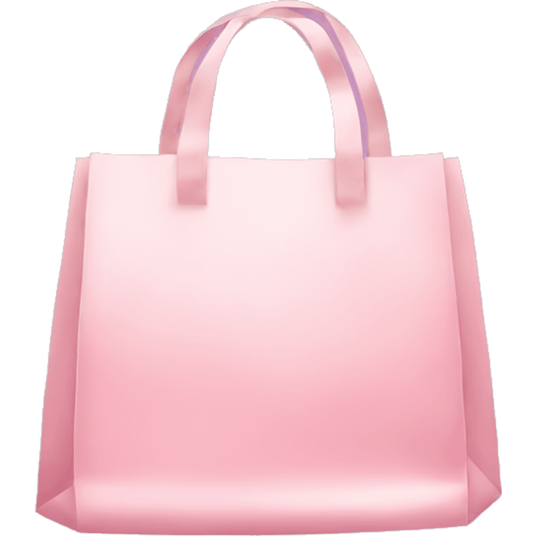 light pink shopping bag with bow emoji