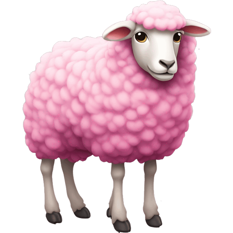 Pink full body sheep x 4 legs  emoji