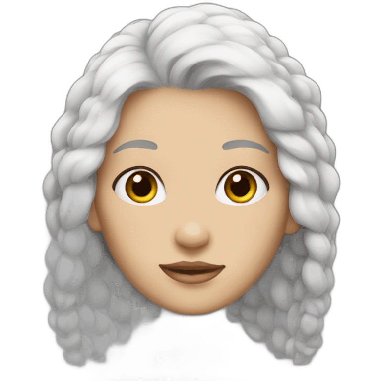 girl white hair emoji