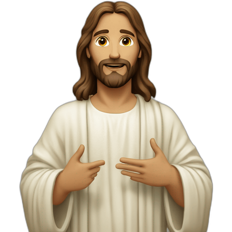 Jesus lève les doigts vers le haut  emoji