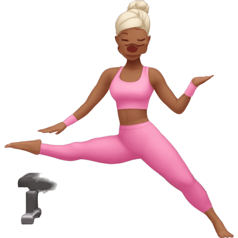 Aesthetic pink Pilates emoji