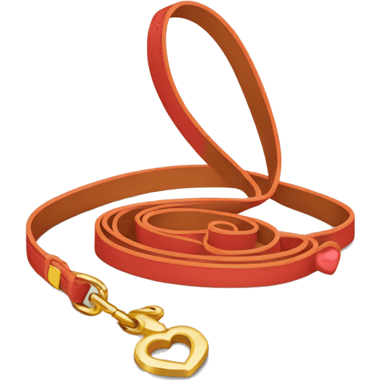 dog leash with heart emoji