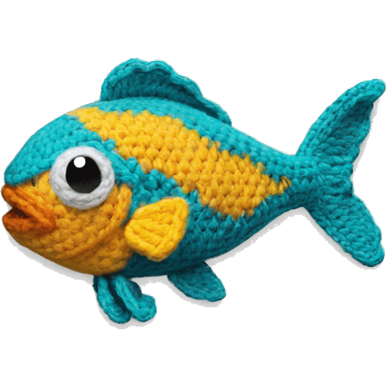 A fish is crochet  emoji