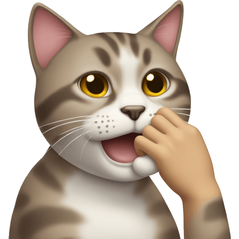 cat with hand over mouth emoji emoji