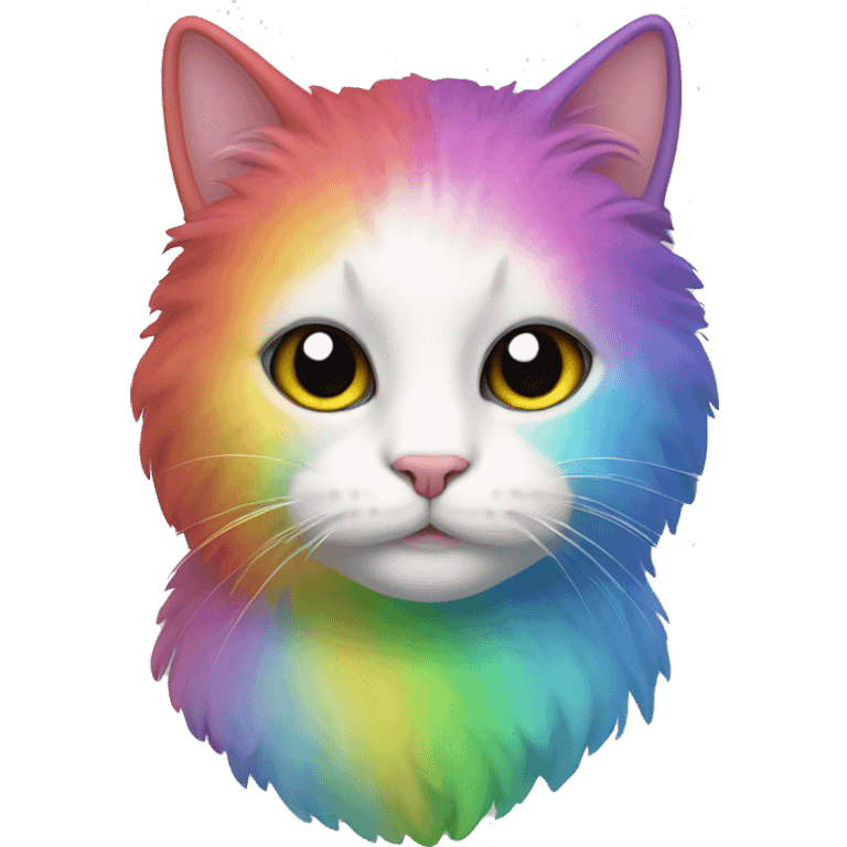 Rainbow cat emoji