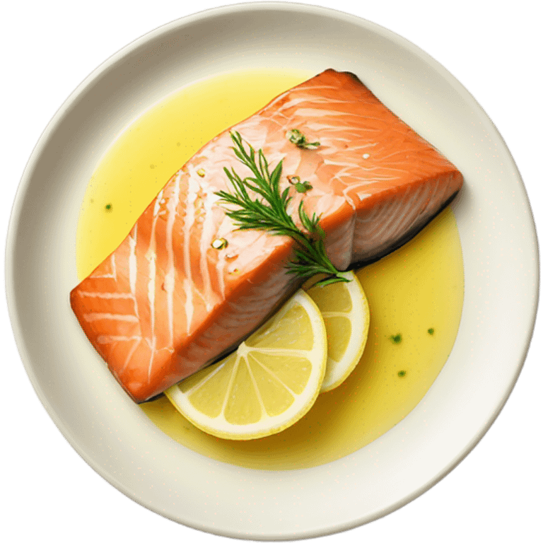 Salmon with Garlic Lemon Butter Sauce emoji