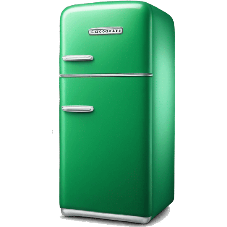 Realistic emerald green vintage fridge emoji