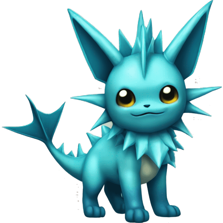 Edgy Vaporeon With Fins and spikes full body emoji