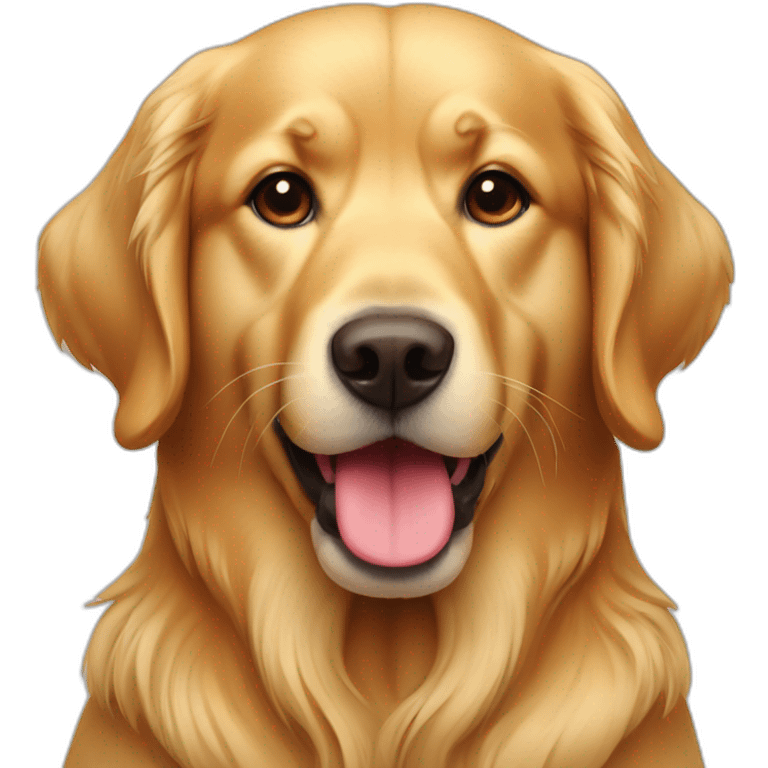 golden retriver with red beany emoji