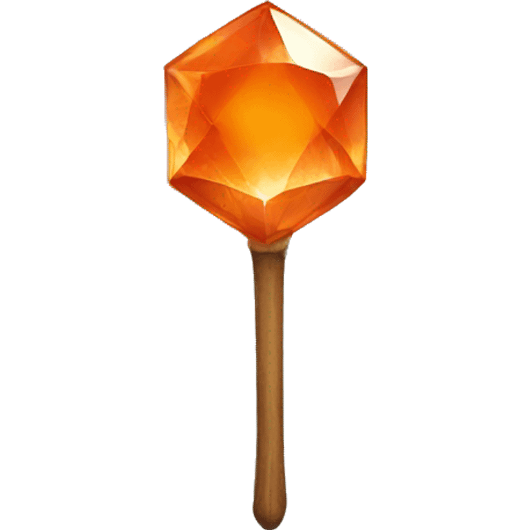 make a orange gem with a haloween vibe to it emoji