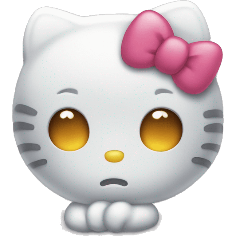 Hello kitty and sad emoji