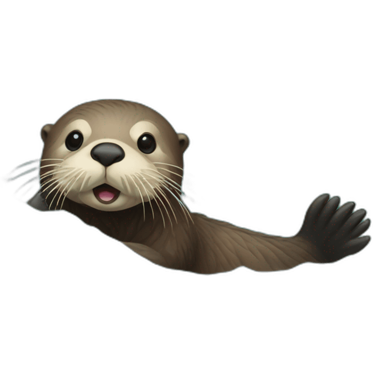 Sea-otter-drifting-on-the-surface-of-the-sea emoji