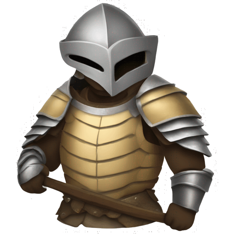 Armored armadillo knight emoji