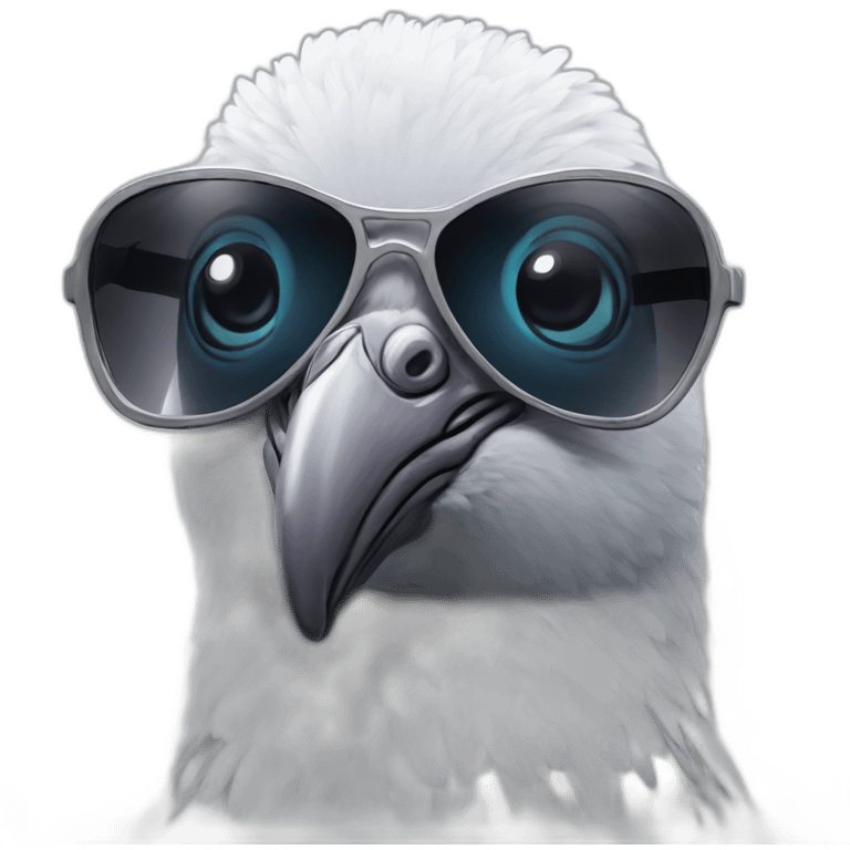 Cool pigeon with sunglasses emoji