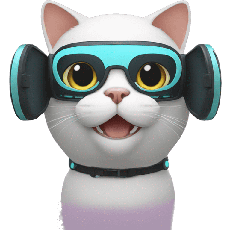 A cat in vr emoji