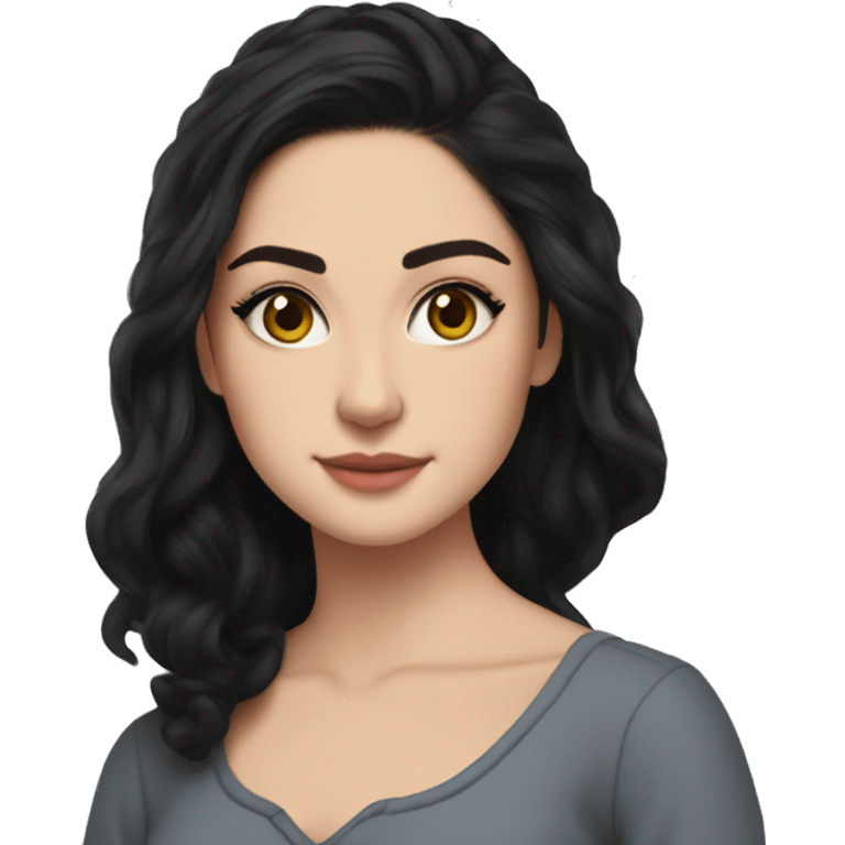 Hania amir, teen, full body, aesthetic, well detailed, black hair emoji