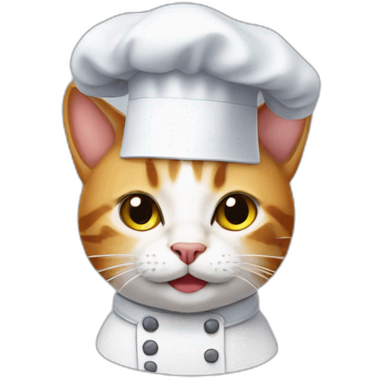 Cat wearing a chef hat emoji