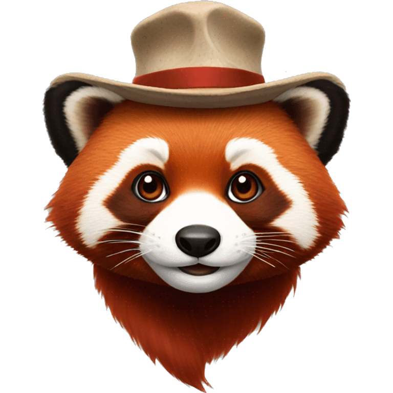 Red Panda wearing a hat emoji