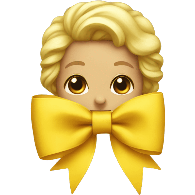 A yellow bow emoji