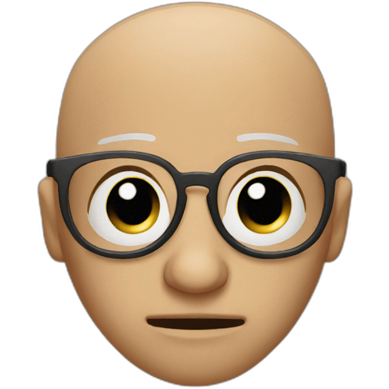 disgusted bald man glasses emoji