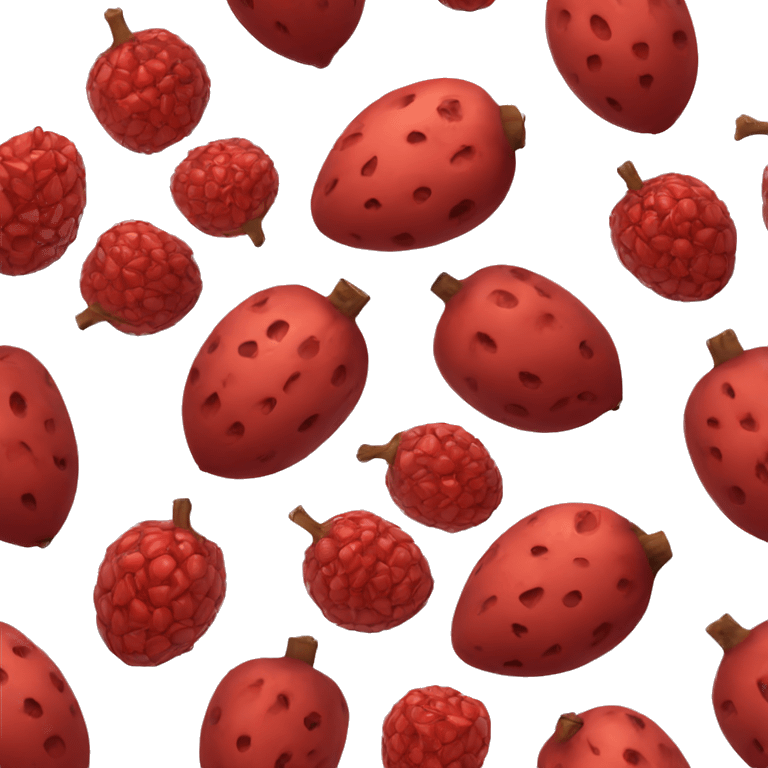 Red grenade fruit emoji