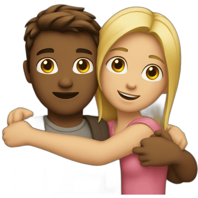 Two people hugging emoji