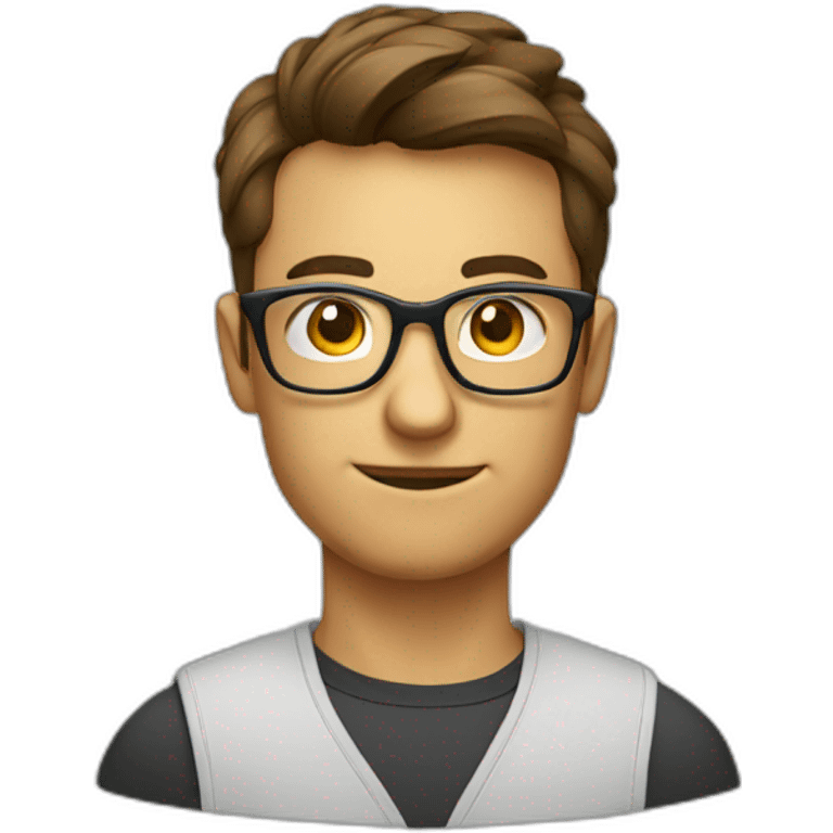 nerd web developer with glasses emoji