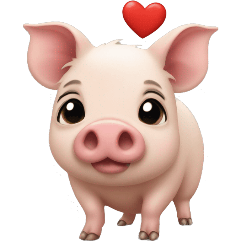 Gueni pig with love emoji