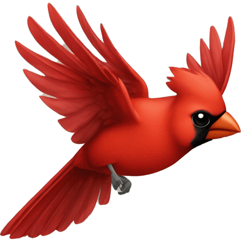 cardinal bird flying  emoji