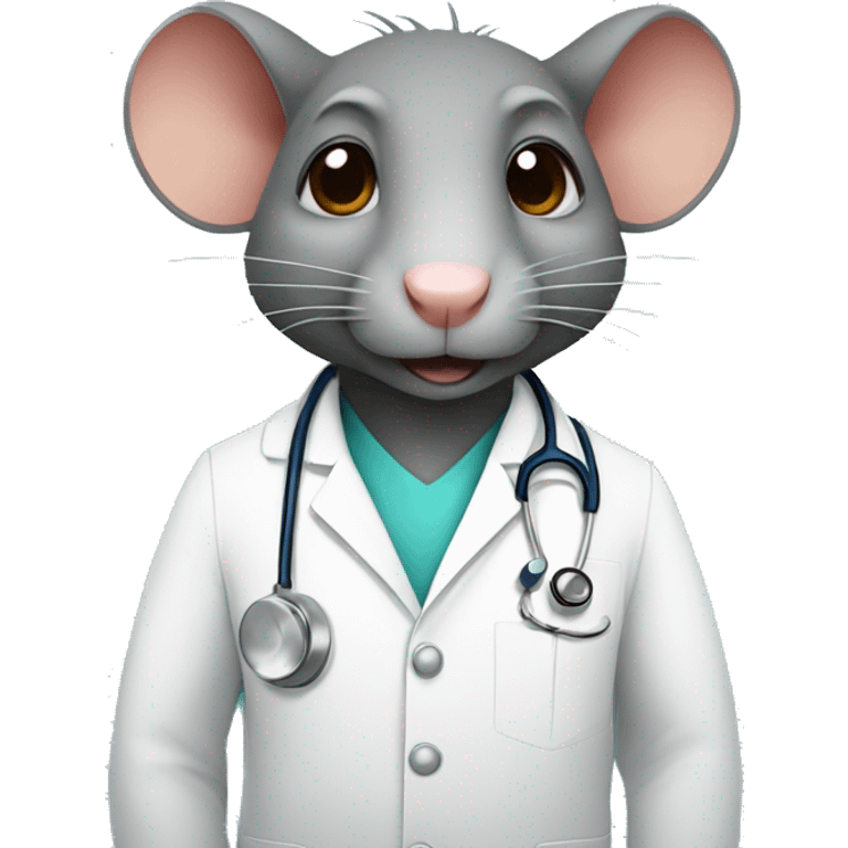 A doctor rat emoji