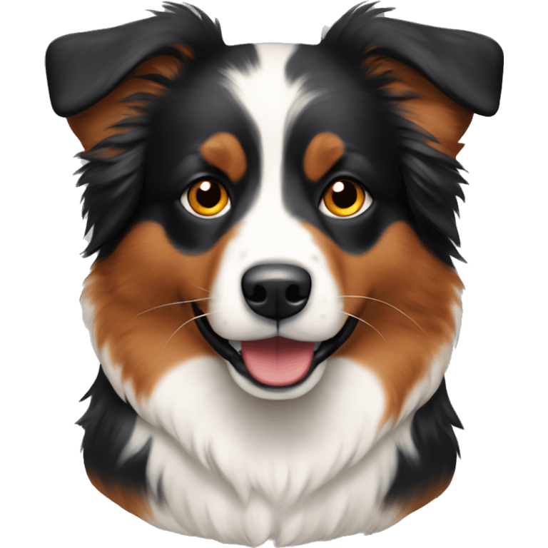 red toy australian sheperd face emoji