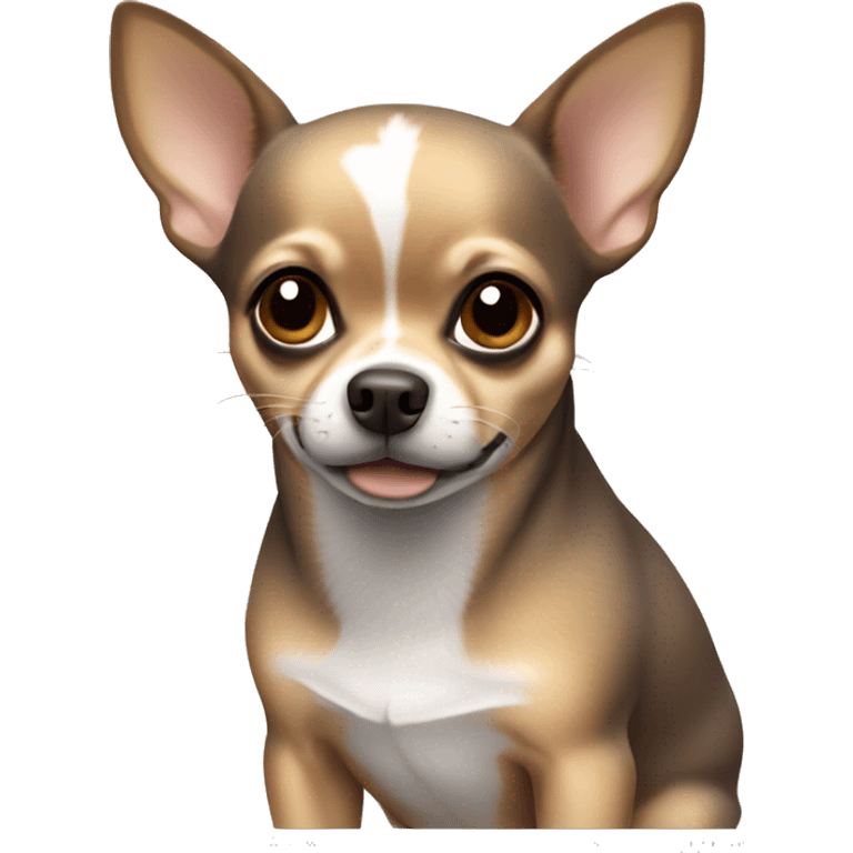 chihuahua with brown grey colors emoji