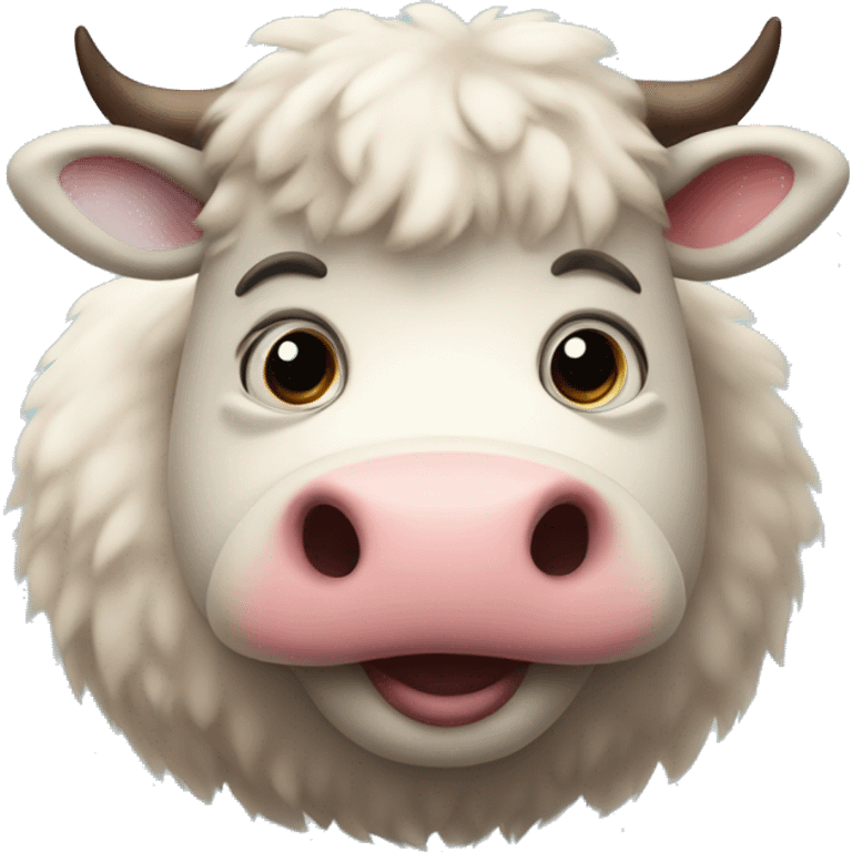 fat cute furry scotland cow emoji