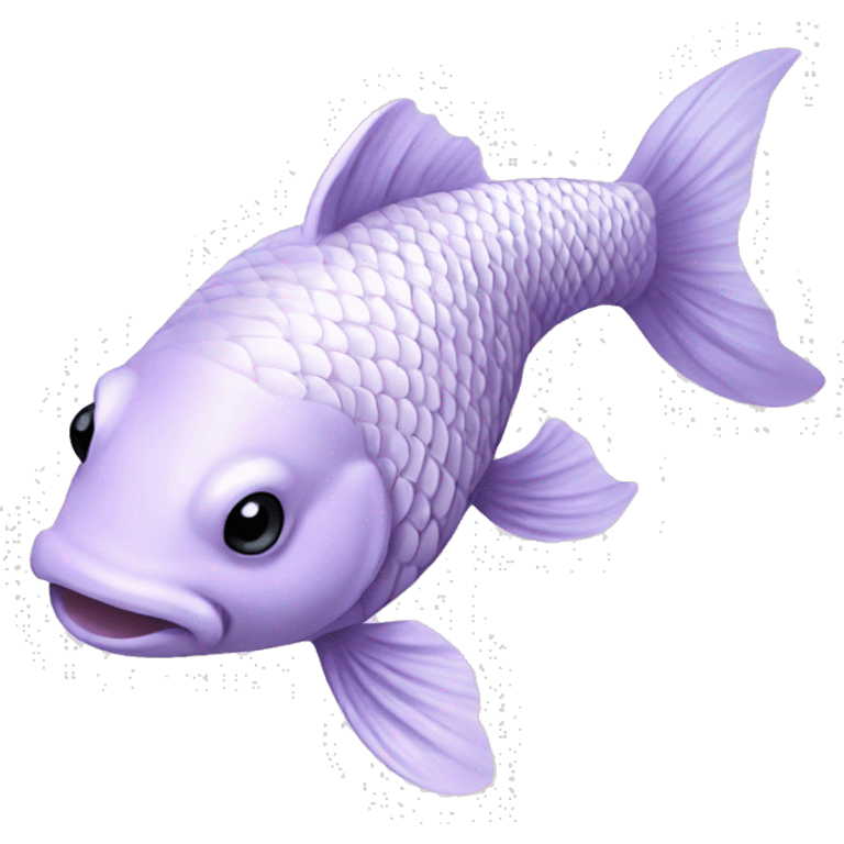 Pastel purple koi emoji