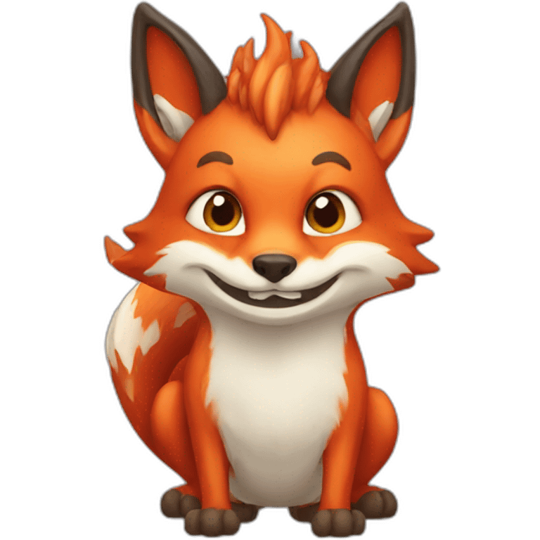 red fox dragon emoji